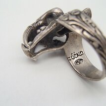 ◎ZOCALO ソカロ サーベルタイガー スカル リング / silver925 約13.7g /シルバー アクセサリー 指輪◎KD_画像9