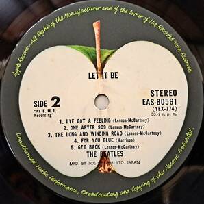 THE BEATLES : LET IT BE ビートルズ レット・イット・ビー 帯付き 国内盤 中古 アナログ LPレコード盤 1976年 EAS-80561 M2-KDO-1430の画像6