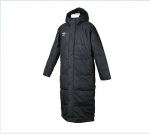 new goods free shipping UMBRO Umbro long down coat О size black bench coat 