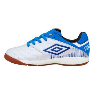 新品送料無料 UMBRO アクセレイター TR JR WIDE IN 17cm アンブロ ホワイト×ブルー ジュニア フットサルシューズ インドア