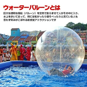 1円 アクアボール バルーン ウォーターボール 直径2m 水上 歩く 水中 透明 芝生 新感覚 アトラクション 海 夏イベント インスタ映え pa101の画像3