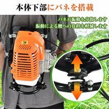 草刈機 背負い式 刈払機 刃 エンジン 43cc 芝刈り機 2サイクル コードレス チップソー ナイロンコードカッター diy 伐採 草刈り sg065_画像6