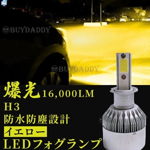 大人気 16000lm LED フォグランプ H3 イエロー 12v 24v フォグライト 送料無料 初期保証