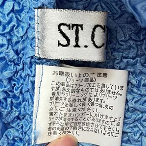 ST.CHRIS しぼり ブラウス ブルー 水色 M〜L 長袖シャツの画像8