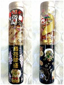 水中花 シフトノブ 商売繁盛 龍 鯉 花札 風神 雷神和柄 213mm/直径41mm ワンオフ デコトラ トラック野郎 カスタム 旧車 