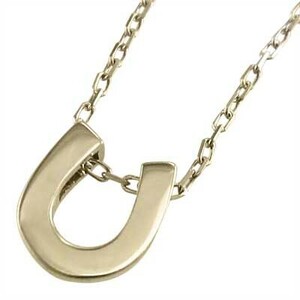  pendant necklace standard hose shoe yellow gold k10 small size 