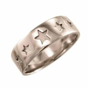  flat strike . ring star. shape metal 10 gold pink gold approximately 7mm width 