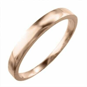  flat strike ring simple k18 pink gold maximum approximately 3mm width 