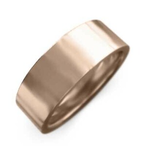  flat strike . ring simple k18 pink gold approximately 6mm width largish size thickness approximately 1.4mm