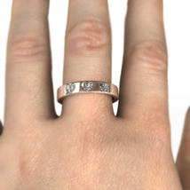 指輪 オーダーメイドマリッジリングにも ハート 型 ダイヤモンド 4月誕生石 10金ピンクゴールド_画像2