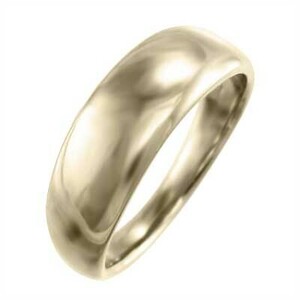 幅広 リング 地金 丸い 指輪 k10イエローゴールド 最大約7mm幅 大サイズ