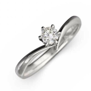 オーダーメイド 婚約 指輪 一粒 ダイアモンド 4月誕生石 k18ホワイトゴールド