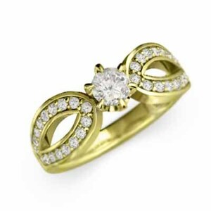 結婚指輪 にも リング ダイヤモンド 18金イエローゴールド 4月誕生石