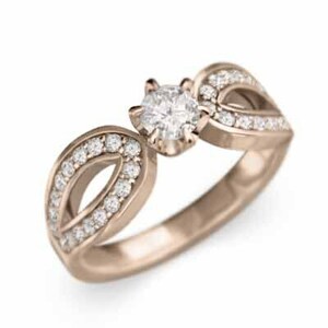 結婚指輪 にも リング 天然ダイヤモンド 18金ピンクゴールド 4月誕生石