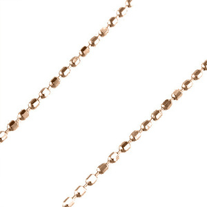  chain necklace k18 pink gold cut ball chain 0.8mm