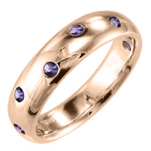 指輪 アメジスト(紫水晶) 2月の誕生石 k18ピンクゴールド