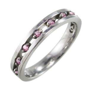  flat удар . кольцо розовый турмалин 10 месяц. зодиакальный камень Pt900 9 деталь 