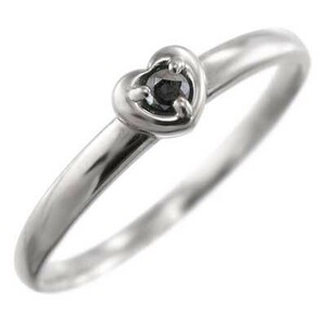 Черное цифровое кольцо сердце одно зерно апрельское камень Pt900