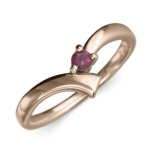 Одно кольцо рубин июль, родовой камень, розовый золото K10