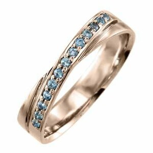  ring blue topaz k10 pink gold 11 month birthstone 