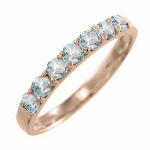  кольцо половина Eternity кольцо аквамарин k18 розовое золото 