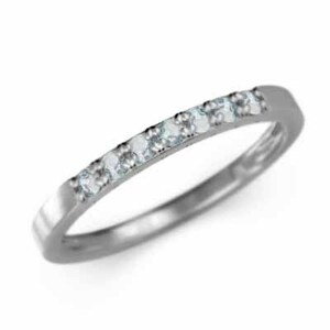  aquamarine flat strike . ring half Eternity ring small . ring platinum 900 3 month birthstone width approximately 1.7mm ring small .