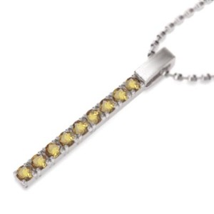  pendant plate ( yellow crystal ) citrine white gold ( platinum )900 middle size 