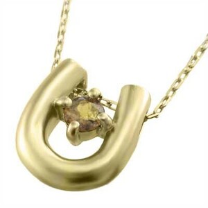  necklace horseshoe 1 bead stone si tyrint pa-z18 gold yellow gold 11 month. birthstone 