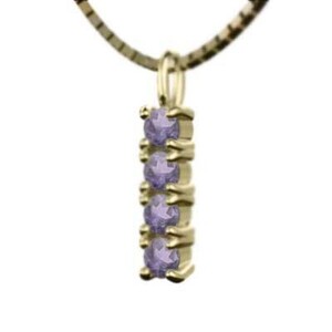 18金イエローゴールド ペンダント ネックレス アメジスト(紫水晶)