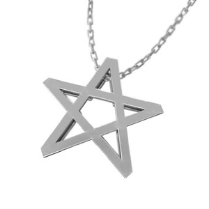  white gold k10 Star Jewelry pendant necklace simple 