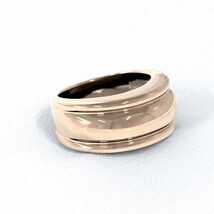 甲丸 指輪 スタンダード 幅広 リング k10ピンクゴールド 最大約10mm幅 裏抜き有り_画像5