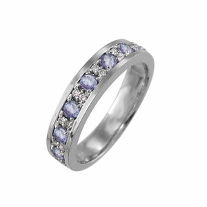  tanzanite natural diamond ring platinum 900 12 month. birthstone 