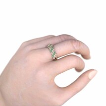 指輪 エメラルド 天然ダイヤモンド 5月の誕生石 ピンクゴールドk18_画像2