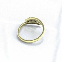 指輪 3石 蛇 スネーク ブルートパーズ(青) 11月の誕生石 18金イエローゴールド_画像5