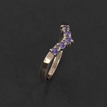 アメジスト(紫水晶) 指輪 5ストーン 2月の誕生石 18金ピンクゴールド_画像4
