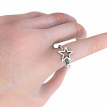 エメラルド 指輪 星の形 3ストーン 白金（プラチナ）900 5月誕生石_画像2