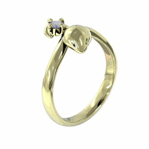  ring tanzanite .1 bead stone 18k yellow gold 12 month birthstone Cobra ring 