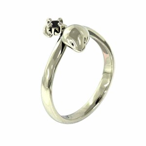 指輪 1粒 石 蛇 スネーク ブラックダイヤモンド(黒ダイヤ) 4月誕生石 10kイエローゴールド コブラリング