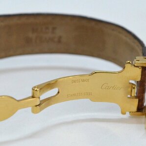 [fui] 美品 Cartier カルティエ マストタンク ヴェルメイユ W1013654 レディース 腕時計 2415 SV925 レザー 箱 ギャランティ付の画像5