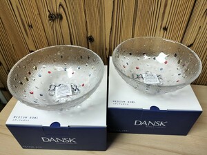 ★未使用　DANSK　ダンスク　ミディアムボウル　北欧　ガラスボウル　ボウル　２個★★