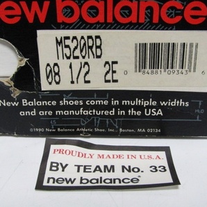 1990s Made in USA NEW BALANCE M520RB ORIGINAL US8.5 2E ニューバランス M520 オリジナル ビンテージ デッドストック レア 当時物 米国製の画像9