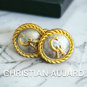 Красота христианин Aujard Christian Owl Gold Serging Vintage Vintage CA Logo Circle