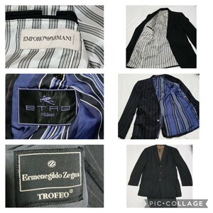 EMPORIOARMANI、ETROジャケットとエルメネジルドゼニアシングルスーツ まとめて3点