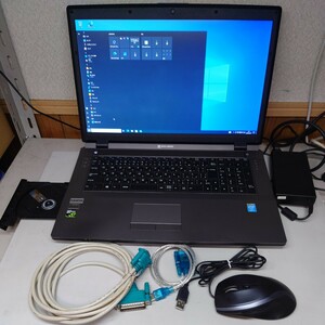 Win10 i7 RS-232Cケーブル付きノートパソコン。ＮＣ工作機械のプログラム入出力管理に。マシニング、NC旋盤のＧコード入出力、CAD/CAM　　