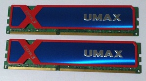 UMAX Cetus DCDDR3-8GB-1600OC (4GB 2枚セット) 中古