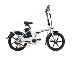 36V版大容量リチウムバッテリー搭載 モペット型 電動自転車 ボニータ20 (BONITA-20）20インチ 折り畳み可能 白