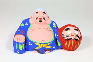 春日部張子 布袋と達磨 だるま 郷土玩具 埼玉県 民芸 伝統工芸 風俗人形 置物