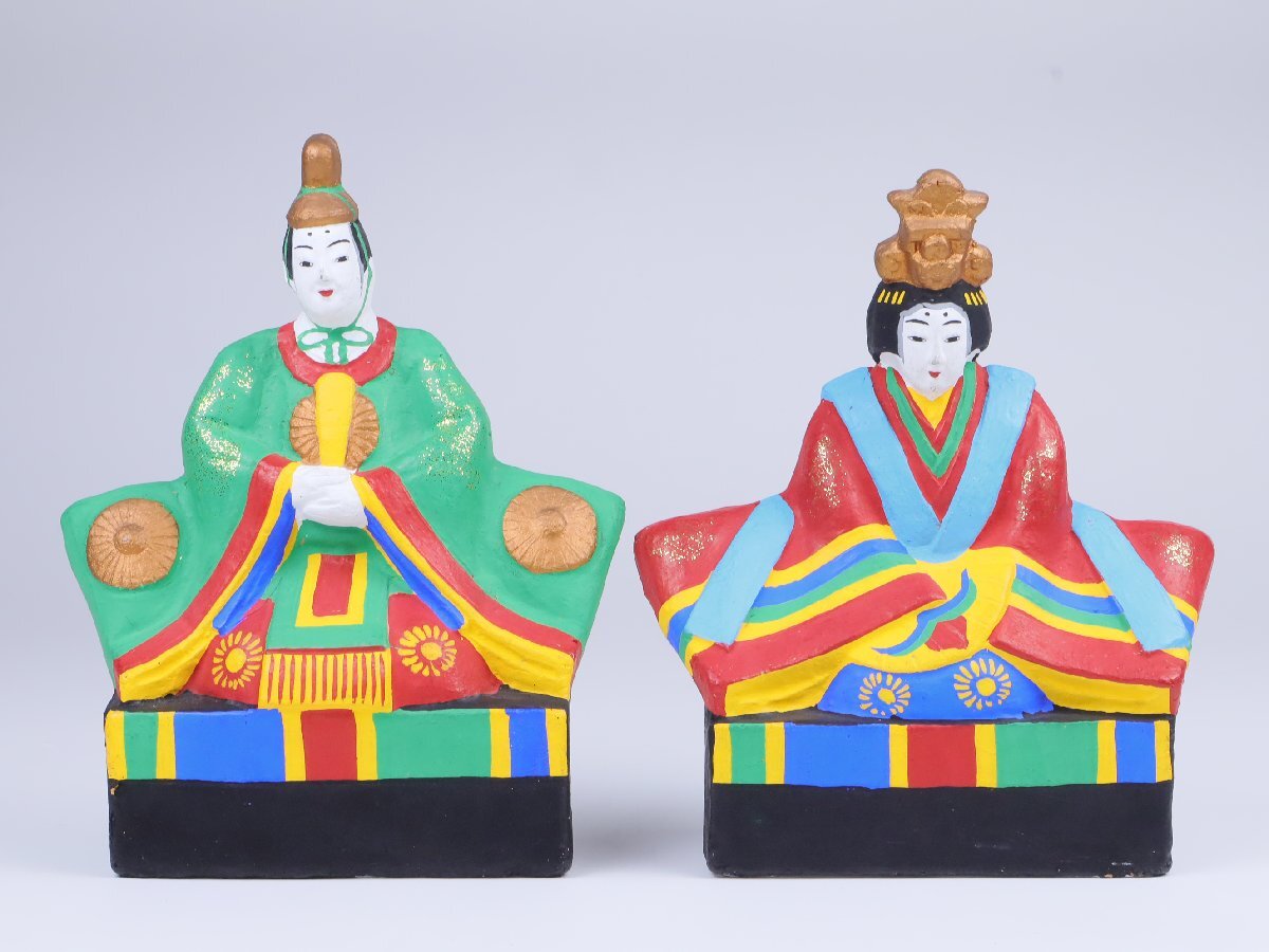 Mikawa Asahi Dolls, Hina Dolls, Emperor and Empress Hina, Pair, Local Toys, Aichi Prefecture, Folk Crafts, Traditional Crafts, Folk Dolls, Ornaments, doll, Character Doll, Japanese doll, others