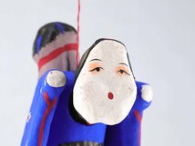 船渡張子 松茸背負いおかめ 首振り 亀戸張子 郷土玩具 民芸 伝統工芸 風俗人形 置物_画像7