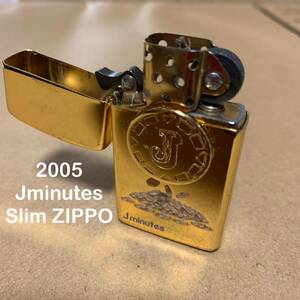 2005年製 Jminutes Slim ZIPPO 中古 ジェイミニッツ スリム ジッポー オイルライター